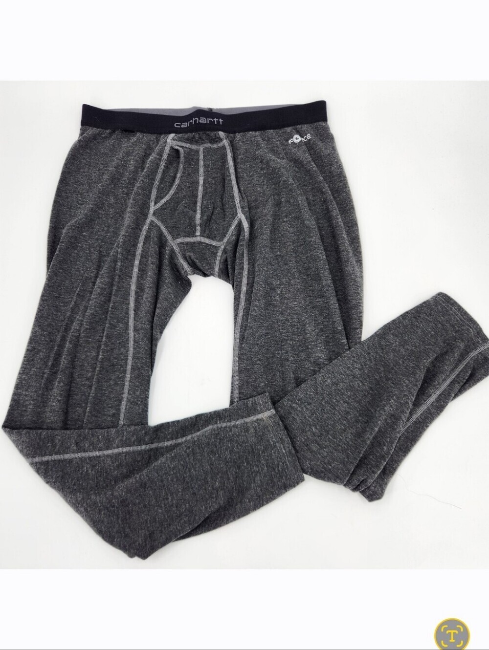 Carhartt Force Midweight Synthetic Wool Blend Base Layer Pant Mens Size XL Gray